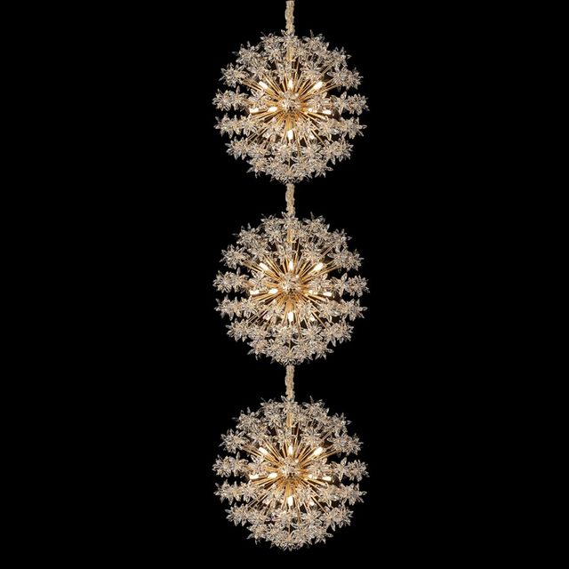 Michael Amini® Stacked Bouquet 3-Piece Gold 54-Light Chandelier-1