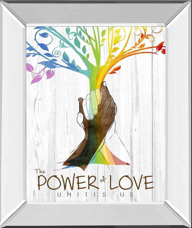 Classy Art Power of Love by Kelly Donovan Mirror Framed Wall Art-0