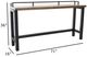 Nest Home Collections Flynn Antique Natural Counter Table with Black Base-3