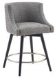 Olliix by Madison Park Mateo Grey Swivel Counter Stool-0