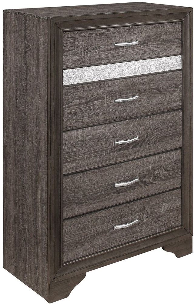 Homelegance® Luster Gray/Silver Glitter Chest-0
