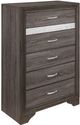 Homelegance® Luster Gray/Silver Glitter Chest-0