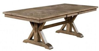 Furniture of America® Julia Light Oak Trestle Base Dining Table