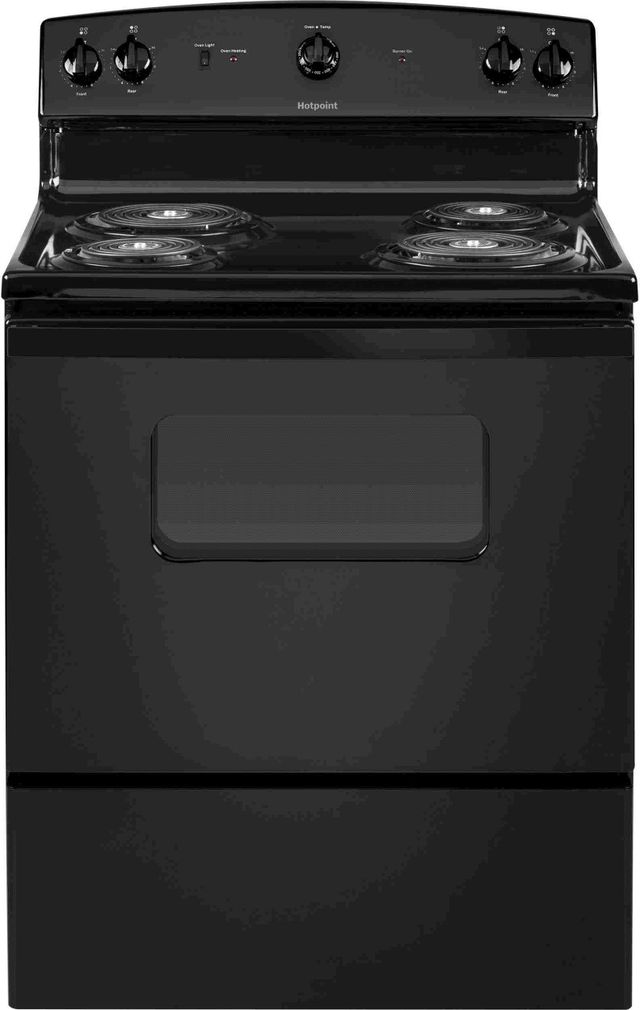 Hotpoint® 30" Black Freestanding Electric Range-0