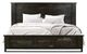 International Furniture Direct Dark Teak Black Queen Panel Bed-0