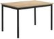 Coaster® Garza Greige Oak Rectangular Dining Table with Matte Black Base-0