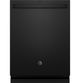GE® ENERGY STAR® 24" Black Top Control Built-In Dishwasher with Sanitize Cycle-0