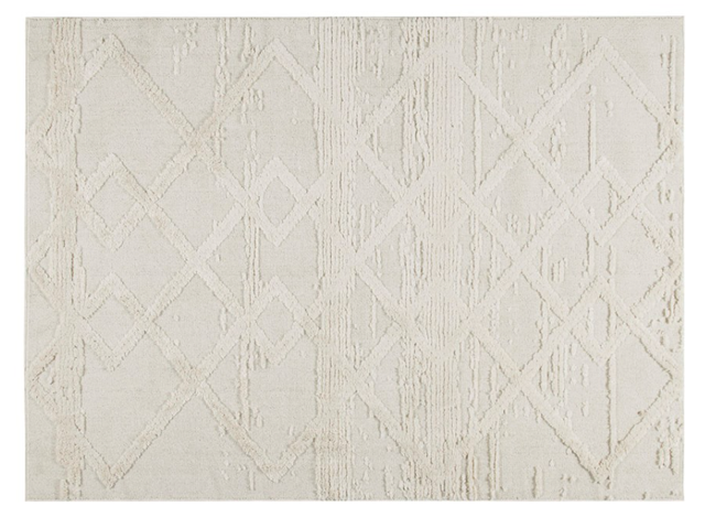 Olliix by Madison Park Beverly Cream 5x7' Terni Diamondback Indoor Area Rug-0