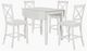 Jofran Inc. Eastern Tides 5-Piece Brushed White Counter Table Set with X Back Stools-0