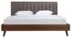 Mazin Furniture Sasha Grey/Walnut King Upholstered Platform Panel Bed-1