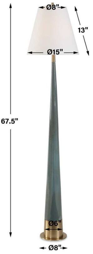 Uttermost® Riccardi Smokey Blue Glaze Floor Lamp-3