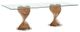 VIG Furniture Modrest Cleveland Walnut Glass Dining Table-0