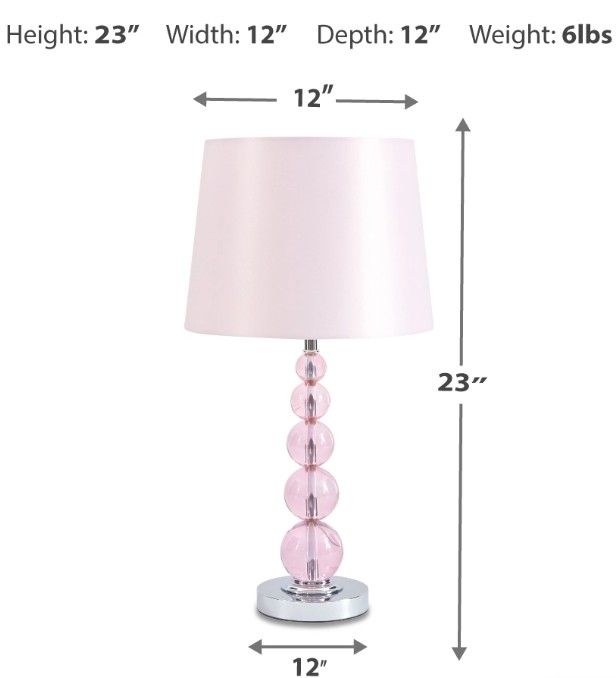 Signature Design by Ashley® Letty Pink Table Lamp-1