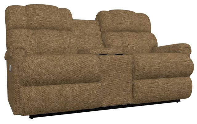 La-Z-Boy® Pinnacle Mink Power Wall Reclining Loveseat with Headrest and Console-0