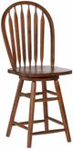TEI Burnished Walnut 24" Arrowback Swivel Barstool-0