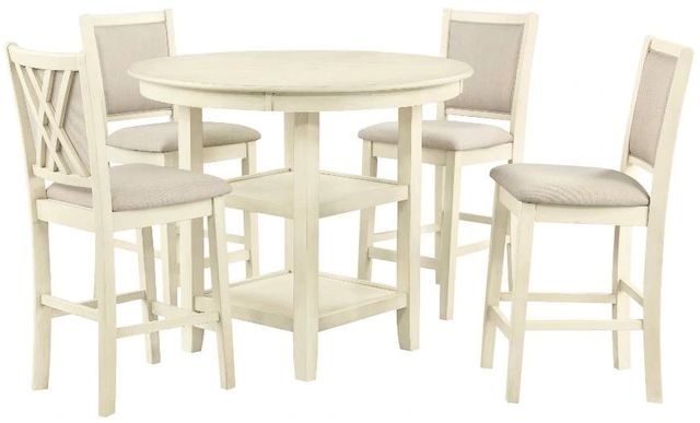 New Classic® Home Furnishings Amy 5-Piece Bisque Dining Set-0