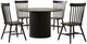 Coaster® Hamlyn 5-Piece Black Round Wood Dining Table Set-0