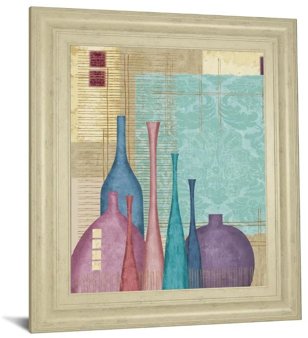 Classy Art Raku I by Linda Wood Framed Print Wall Art-1