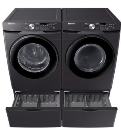 Samsung Black Stainless Steel Front Load Laundry Pair-2