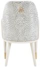 Michael Amini® Lisbon Silken Matte Cream Dining Arm Chair-4