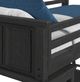Elements International Hampton Kids Charcoal Youth Twin Loft Bed with Ladder and Desk-4