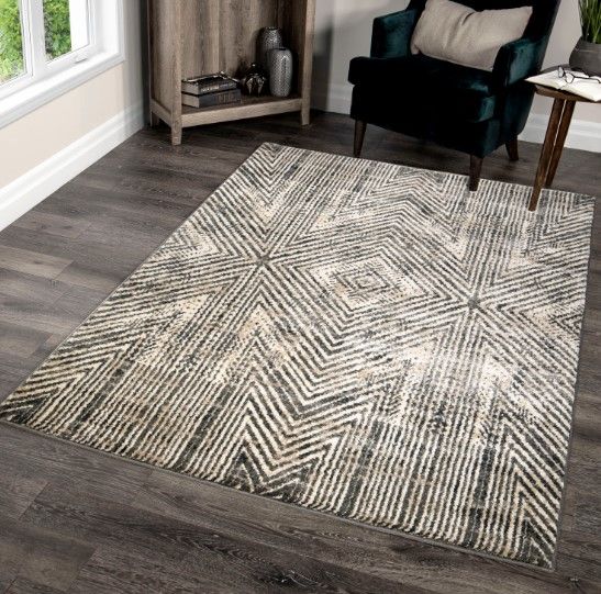 Orian Riverstone Zero In Moonlight 5'x8' Area Rug-4