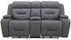 Liberty Furniture Chapman Aline Blue Gray Leather Power Reclining Loveseat with Console-3