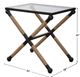 Uttermost® Braddock Glass Top Accent Table with Black and Brown Base-2
