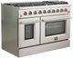 FORNO® Galiano 48" Stainless Steel Pro Style Dual Fuel Range-2