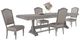 Elements International Glenmore 5-Piece Aged Gray Dining Set-0