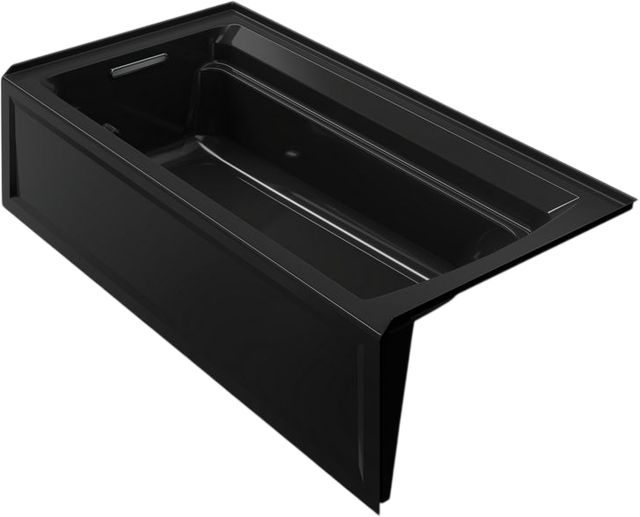 KOHLER® Archer® Black 72" x 36" Alcove Bath with Bask® Heated Surface - Left Drain-0