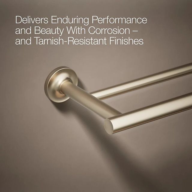 KOHLER® Purist® Vibrant Brushed Bronze 24" Double Towel Bar-4