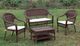 Furniture of America® Barua Dark Brown/Off-White Metal Outdoor Patio Chair-2
