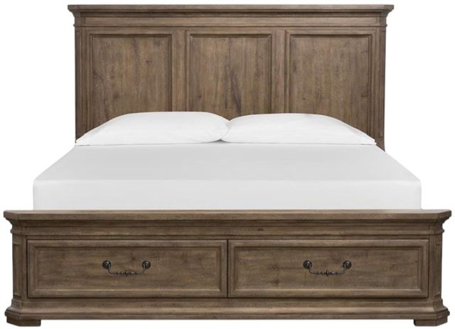 Magnussen Home® Adler Court Florentine Walnut Queen Panel Storage Bed-1