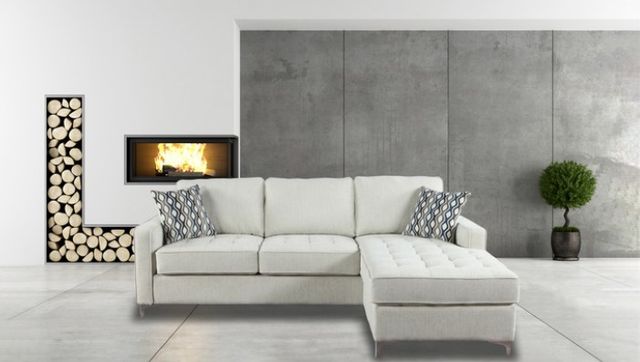 Mazin Furniture Hudson Platinum Gray L-Shape Sectional and Reversible Storage Chaise-3
