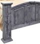 Million Dollar Rustic Mansion Gray Queen Panel Bed-1