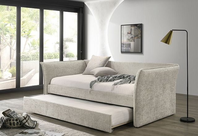 Furniture of America® Yuri Beige Twin Daybed with Trundle-1