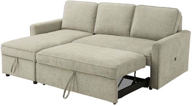 Signature Design by Ashley® Kerle 2-Piece Fog Left-Arm Facing Sectional and Chaise with Pop Up Bed-0