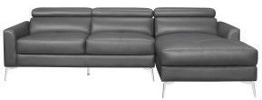 Mazin Furniture Ashland 2-Piece Dark Gray Right-Arm Facing Sofa Sectional and Chaise-1
