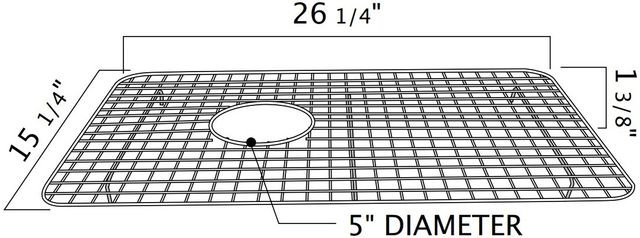 Rohl® White Wire Sink Grid for 6307 Kitchen Sink-1