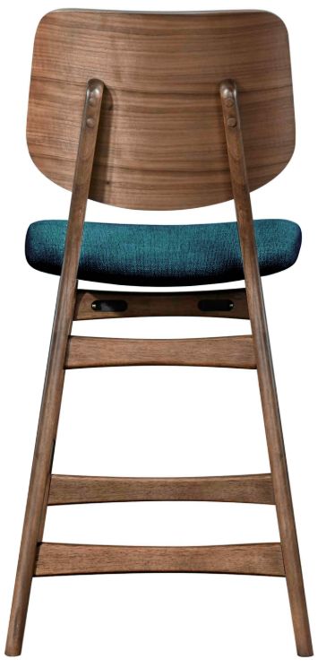 New Classic® Home Furnishings Oscar Teal/Walnut Counter Stool-4