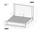 International Furniture Direct Natural Teca Multi-Brown Queen Platform Bed Footboard with Rails-3