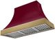 AGA Cascade 48" Cranberry Wall Mounted Range Hood  with Antique Brass Trim-0