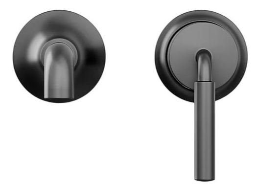 KOHLER® Tone™ Matte Black Wall-Mount Single-Handle Bathroom Sink Faucet-1