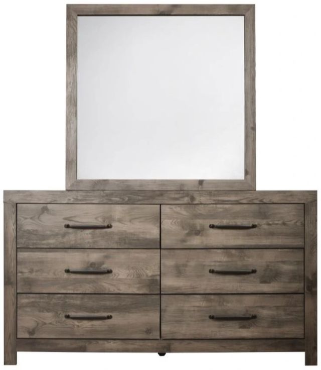 New Classic® Home Furnishings Misty Lodge Rustic Brown Dresser and Mirror Set-2