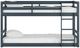 HH2 Home Campbell Navy Twin Floor Bunk Bed with Ladder-1