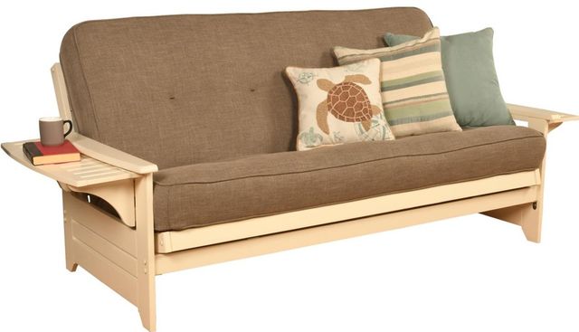 Kodiak Furniture Phoenix Linen Stone/Antique White Full Futon with Mattress-0