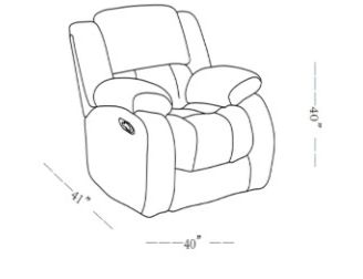 Global Furniture USA U250 Gray Glider Manual Recliner-2