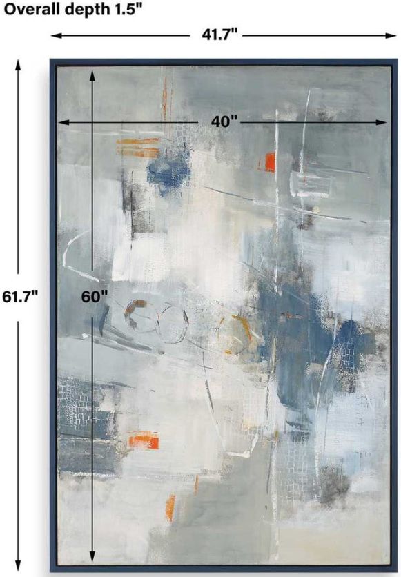 Uttermost® Blueprint Hand Painted Abstract Art-2
