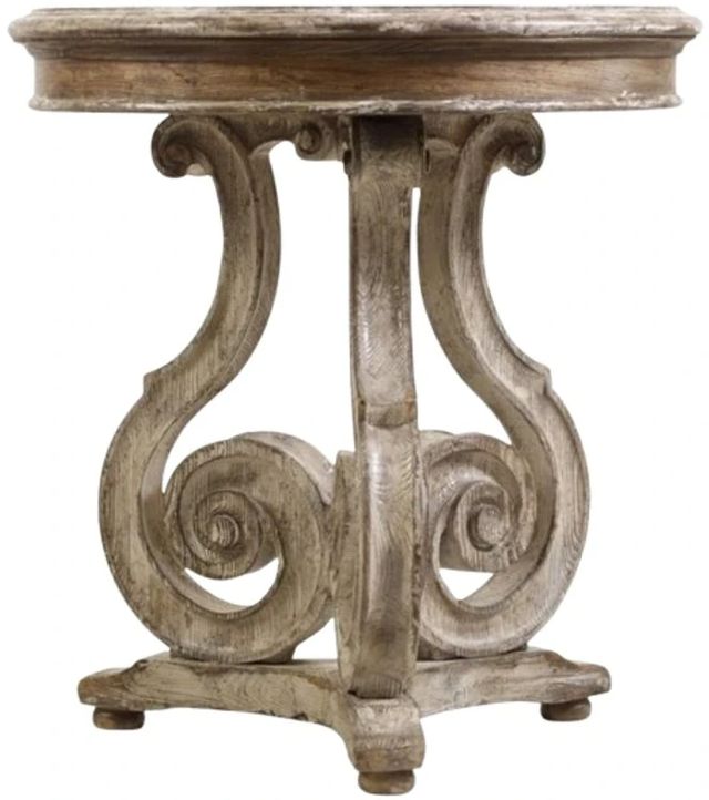 Hooker® Furniture Chatelet Caramel Froth Scroll Accent Table with Paris Vintage Base-0
